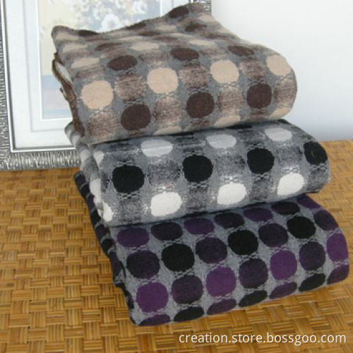 Jacquard Woven Throw with Sherpa Backing